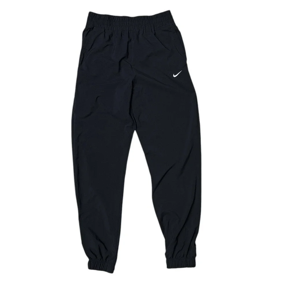 Nike Youth Dri-Fit Training Joggers Tapered Drawstring Pants Black Large